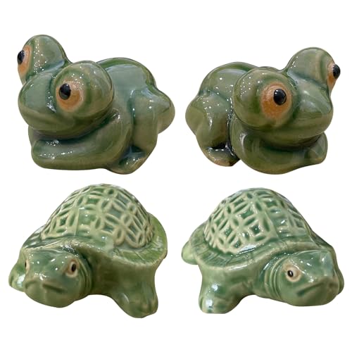 Cute Animal Ceramic Toilet Urinal Deodorizer, Frog & Turtle Shaped Bathroom Odor Eliminator Freshener