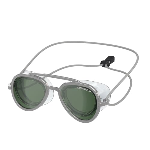 Speedo Retro Aviator Swim Goggles, Anti‑Fog UV Protection Swimming Glasses for Adults