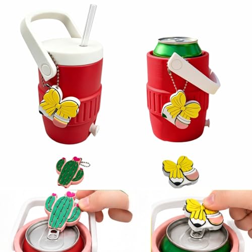 Cactus & Butterfly Can Opener, Cute Portable Beverage Can Tab Lifter for Slim Cans