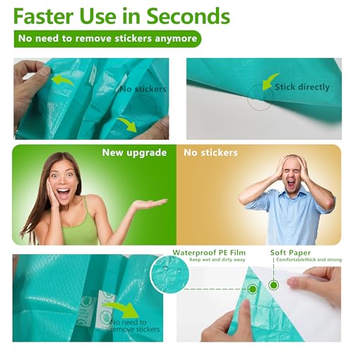Disposable Toilet Seat Covers, Extra Large Waterproof Portable Toilet Seat Liners for Travel Public Restrooms