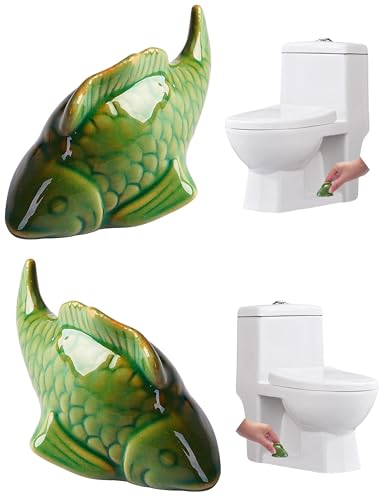 Fish Shaped Ceramic Toilet & Urinal Deodorizer, Long Lasting Bathroom Odor Eliminator Freshener