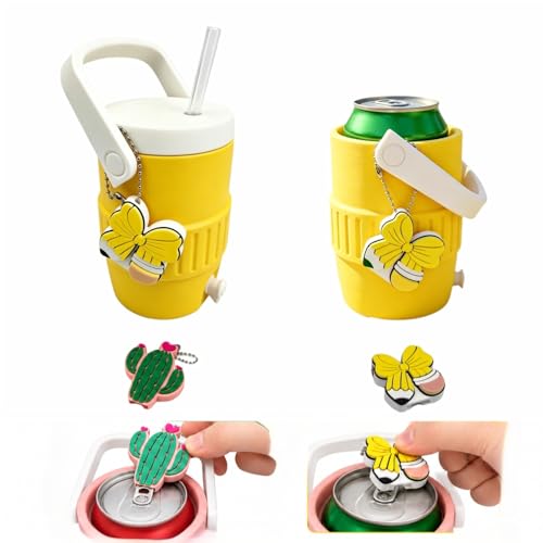 Cactus & Butterfly Can Opener, Cute Portable Beverage Can Tab Lifter for Slim Cans