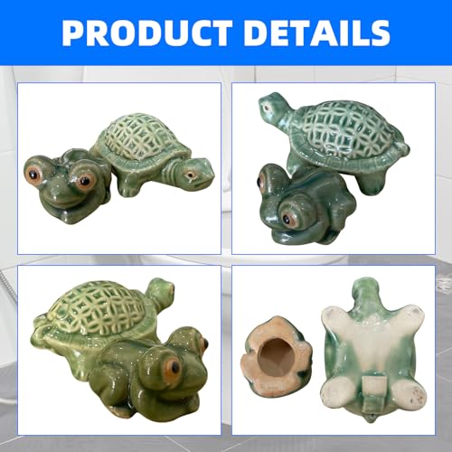 Cute Animal Ceramic Toilet Urinal Deodorizer, Frog & Turtle Shaped Bathroom Odor Eliminator Freshener