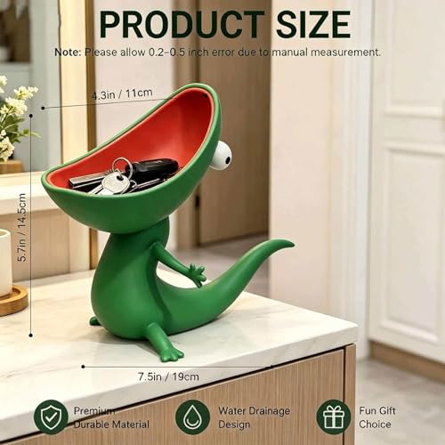 Funny Lizard Soap Dish, Self-Draining Bathroom Tray