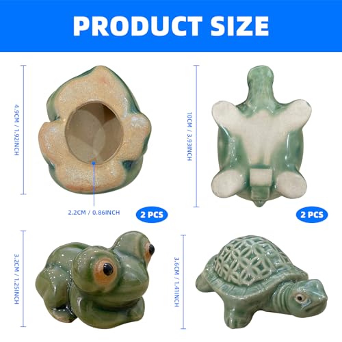 Cute Animal Ceramic Toilet Urinal Deodorizer, Frog & Turtle Shaped Bathroom Odor Eliminator Freshener