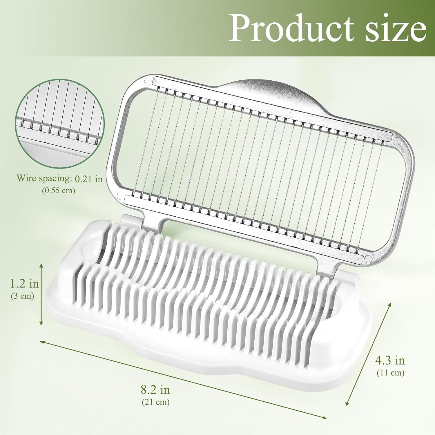 Multi‑Purpose Egg & Sausage Slicer, Stainless Steel Wire Food Cutter