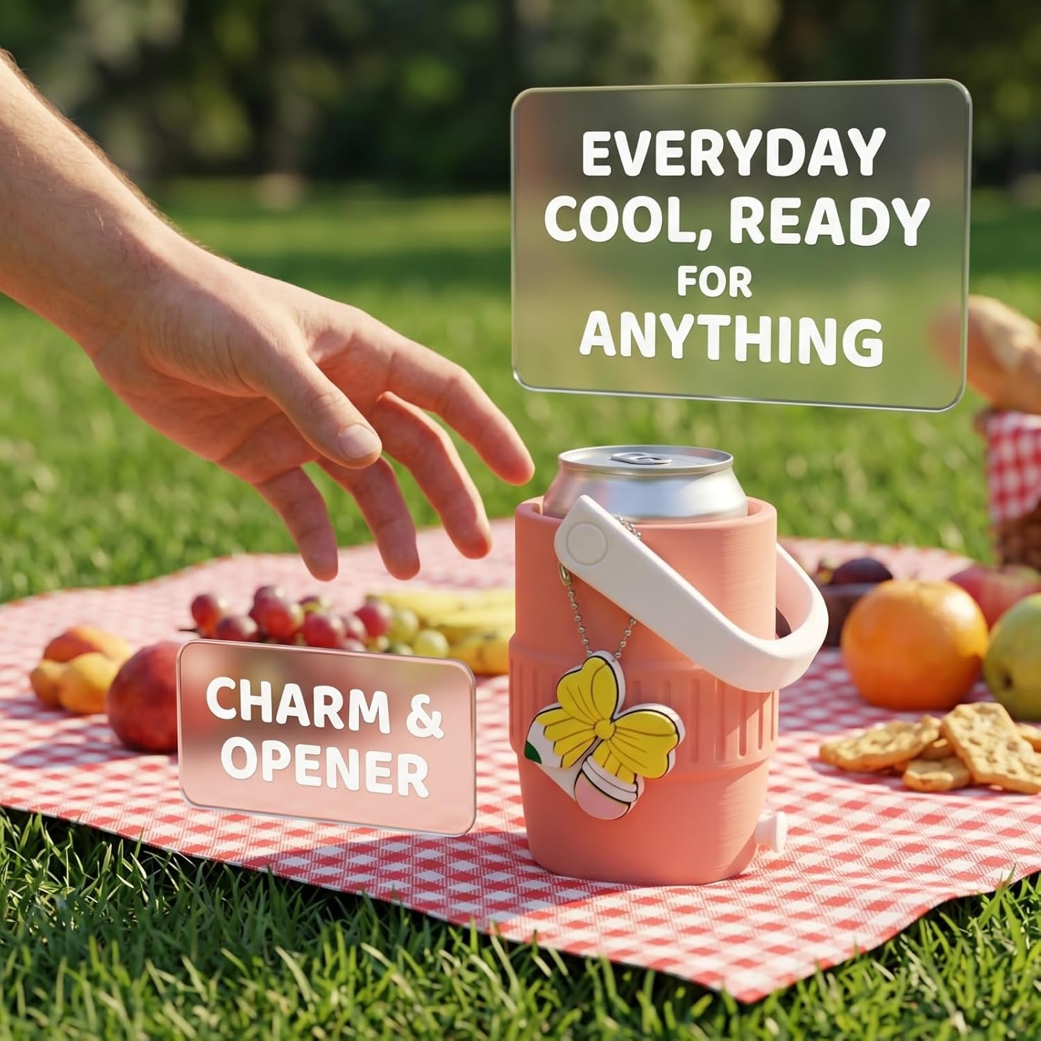 Cactus & Butterfly Can Opener, Cute Portable Beverage Can Tab Lifter for Slim Cans