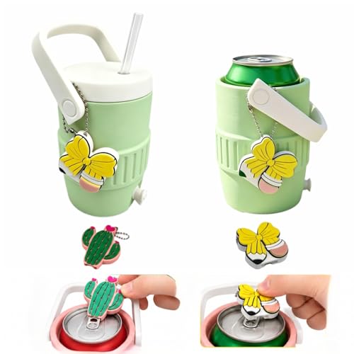 Cactus & Butterfly Can Opener, Cute Portable Beverage Can Tab Lifter for Slim Cans