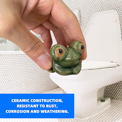 Cute Animal Ceramic Toilet Urinal Deodorizer, Frog & Turtle Shaped Bathroom Odor Eliminator Freshener
