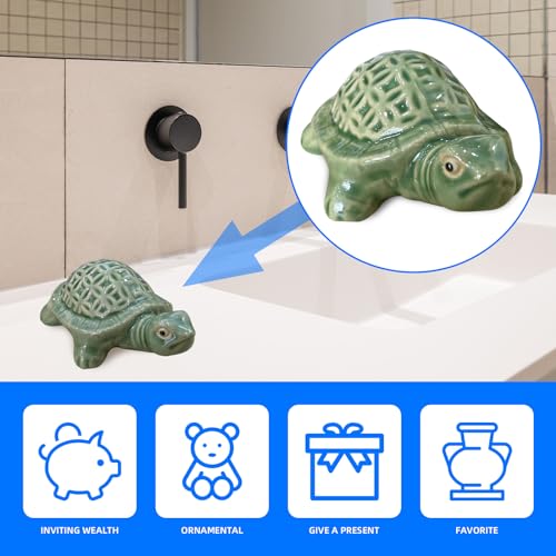 Cute Animal Ceramic Toilet Urinal Deodorizer, Frog & Turtle Shaped Bathroom Odor Eliminator Freshener