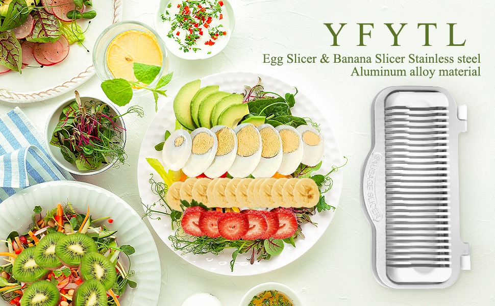Multi‑Purpose Egg & Sausage Slicer, Stainless Steel Wire Food Cutter