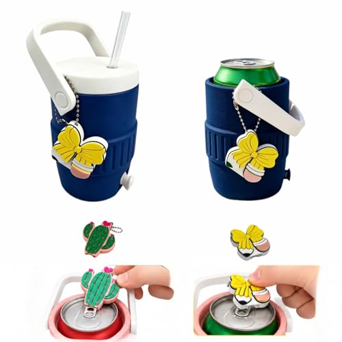 Cactus & Butterfly Can Opener, Cute Portable Beverage Can Tab Lifter for Slim Cans