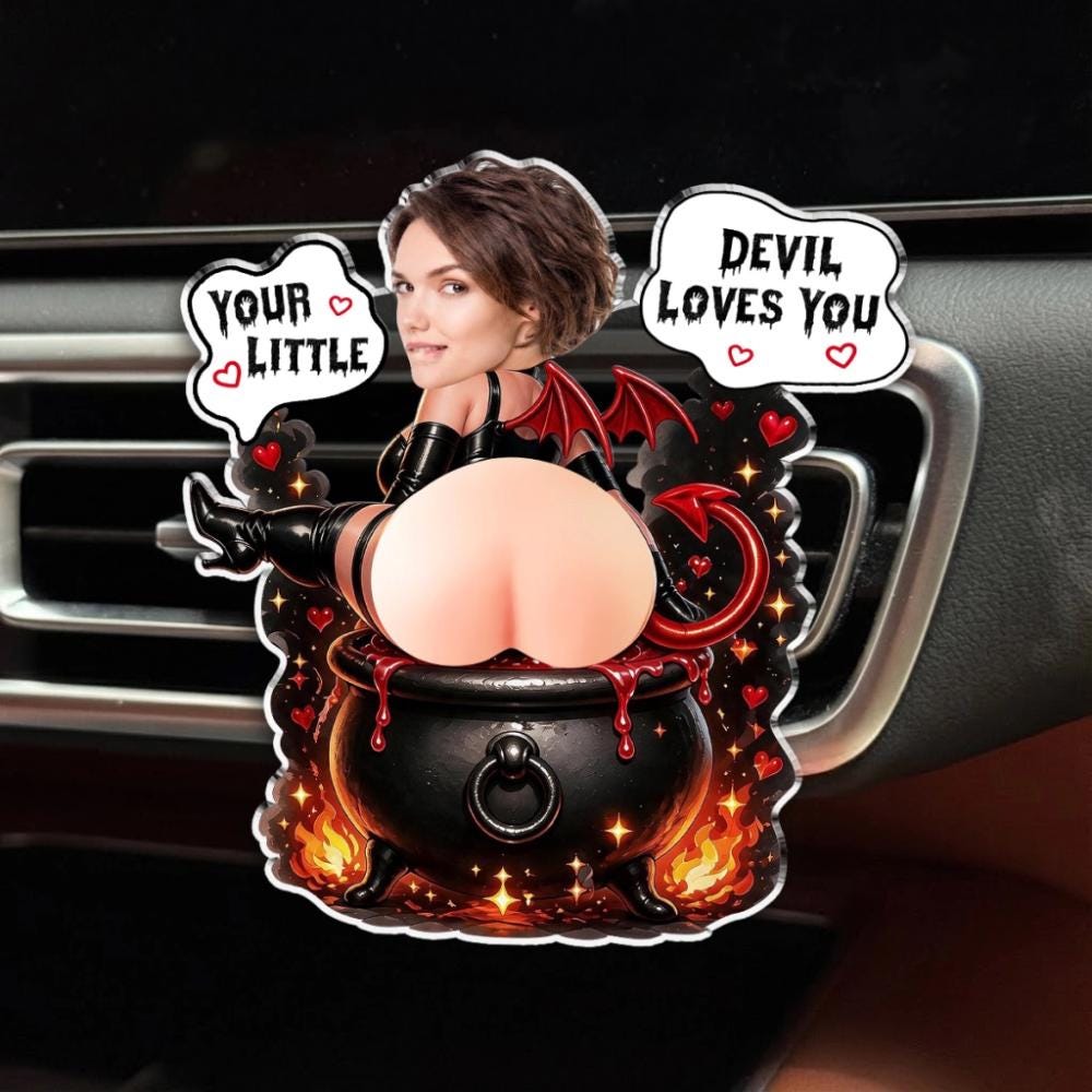 Custom Photo Face Squishy Car Vent Clip, Personalized Acrylic Car Accessory, Funny Romantic Gift