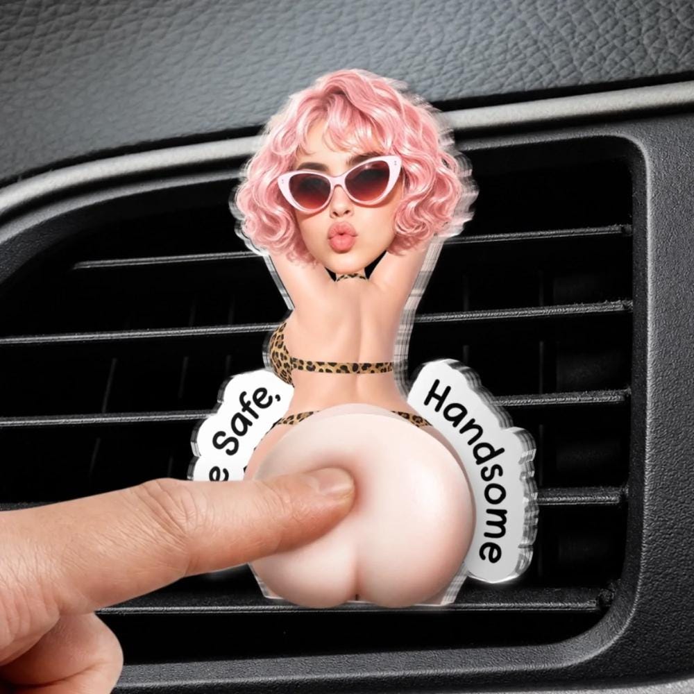 Custom Face Photo Car Vent Clip, Personalized Squishy Acrylic Car Accessory