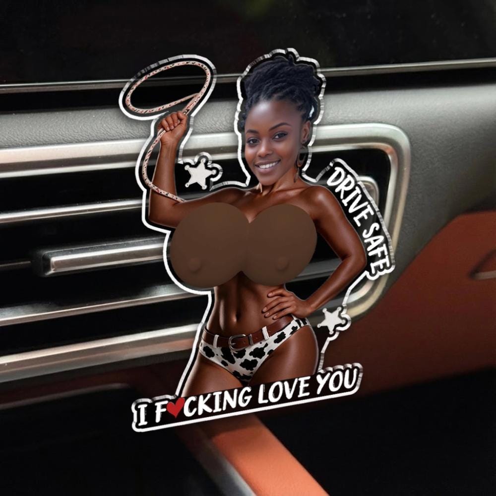 Personalized Funny Cowgirl Car Vent Clip, Custom Photo Face Squishy Acrylic Car Accessory
