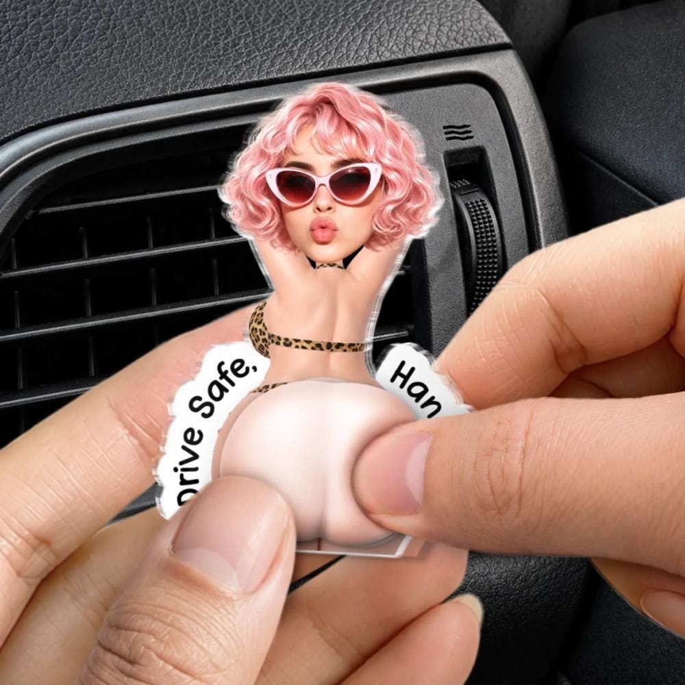 Custom Face Photo Car Vent Clip, Personalized Squishy Acrylic Car Accessory