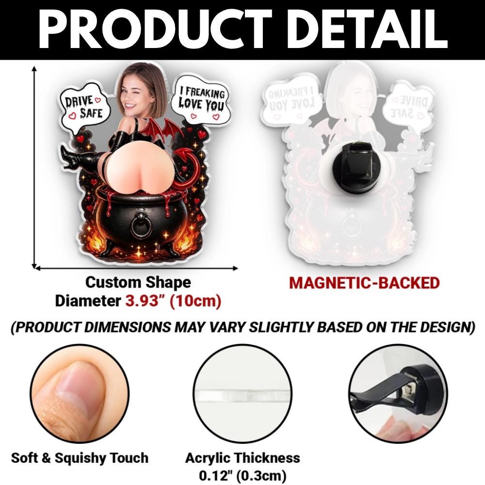Custom Photo Face Squishy Car Vent Clip, Personalized Acrylic Car Accessory, Funny Romantic Gift