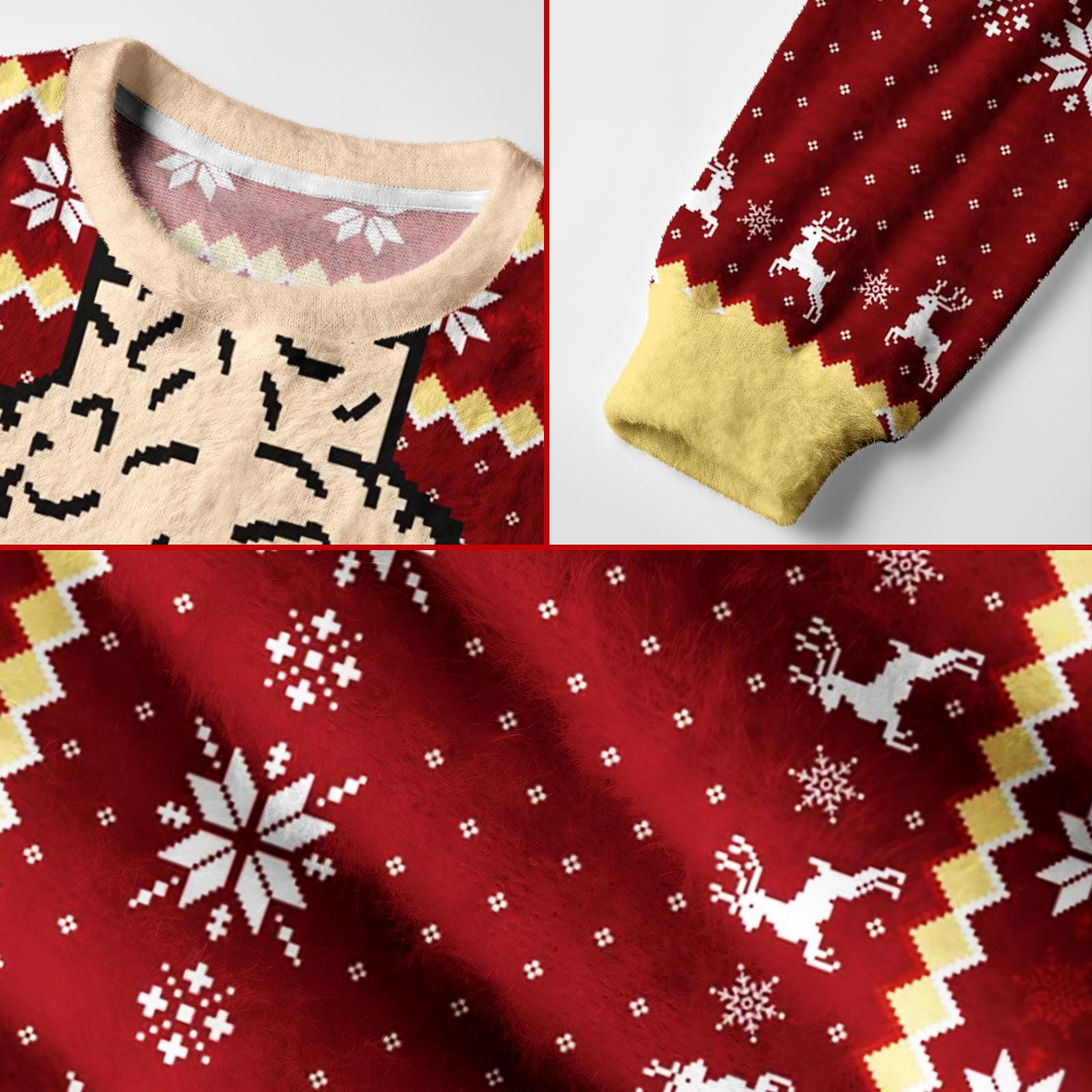 Meme Ugly Sweater,Funny Jingle Balls Christmas Ugly Sweater Women Chest Cleavage Ugly Sweater