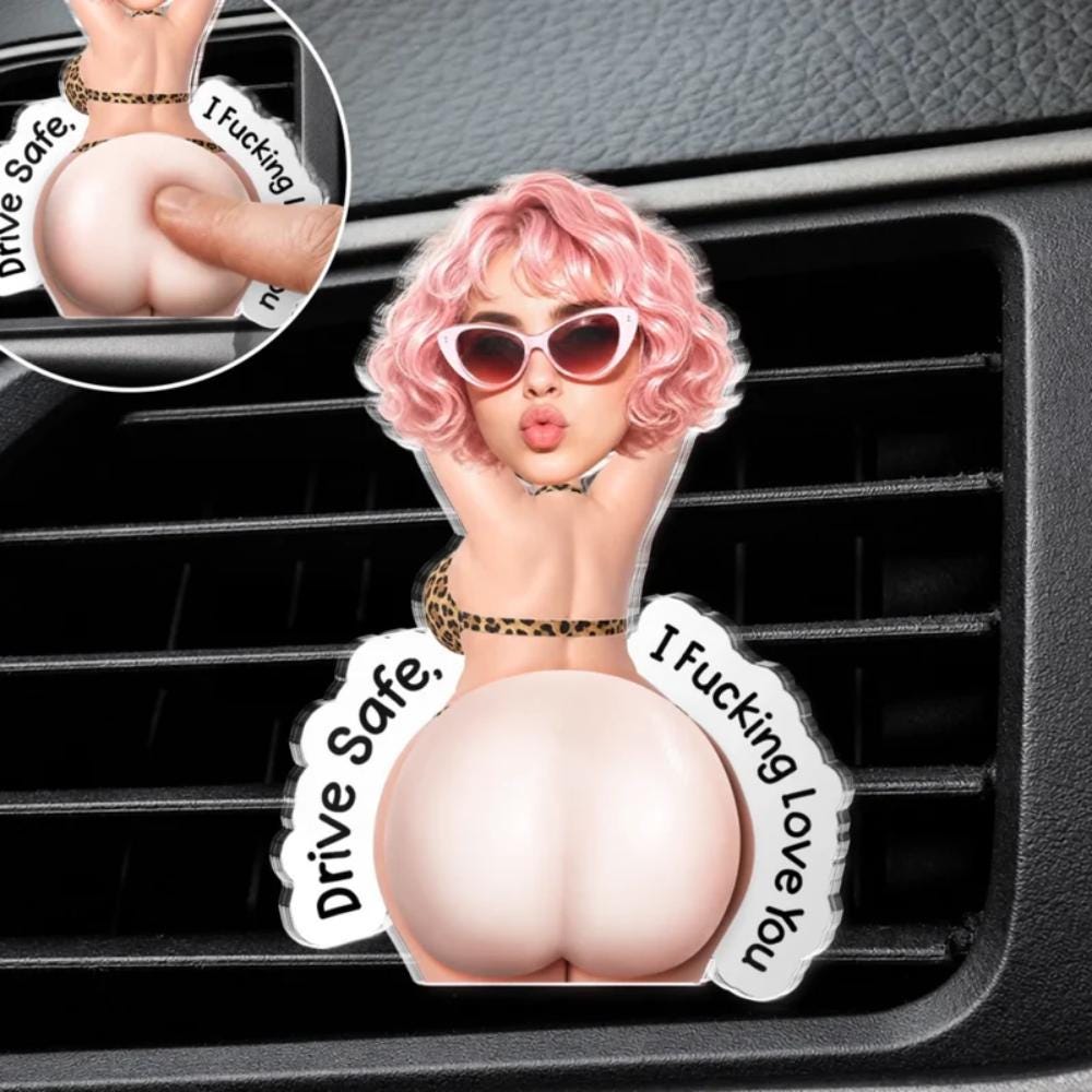 Custom Face Photo Car Vent Clip, Personalized Squishy Acrylic Car Accessory
