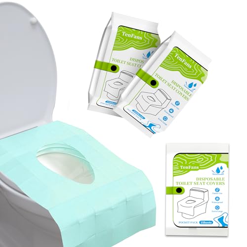 Disposable Toilet Seat Covers, Extra Large Waterproof Portable Toilet Seat Liners for Travel Public Restrooms