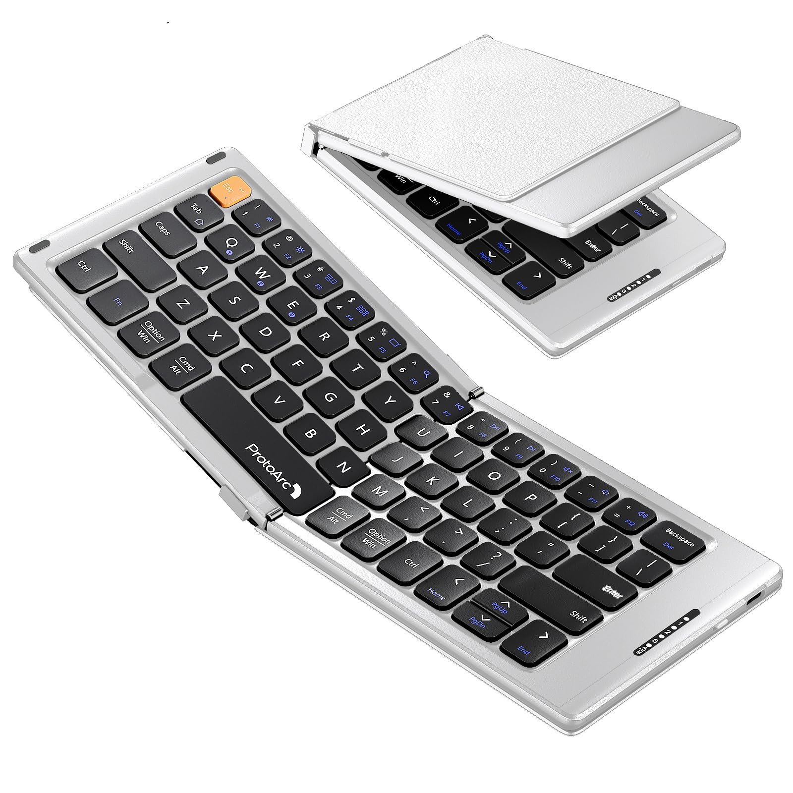 Foldable Bluetooth Keyboard with PU Leather