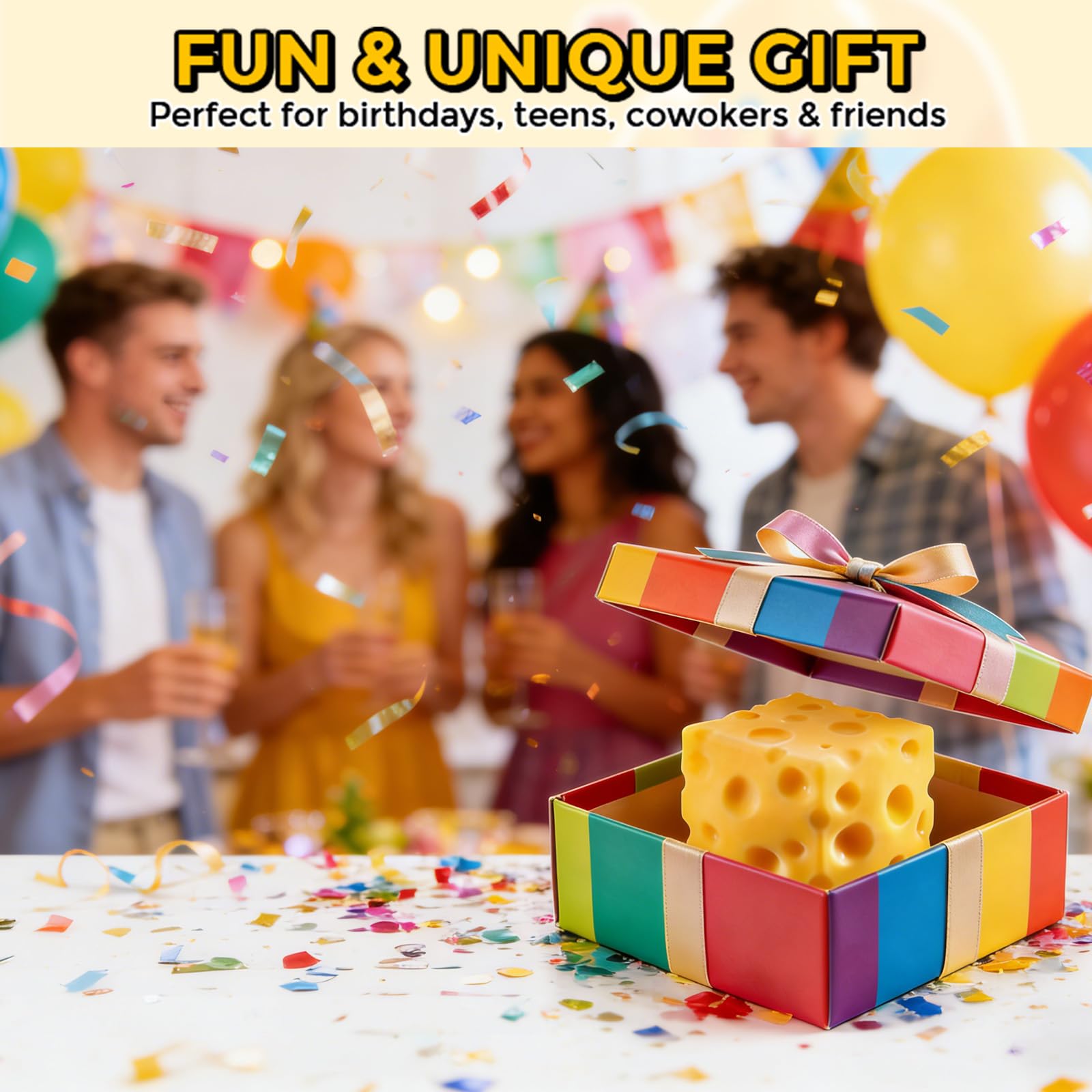 Cheese Block Squeeze Toy 