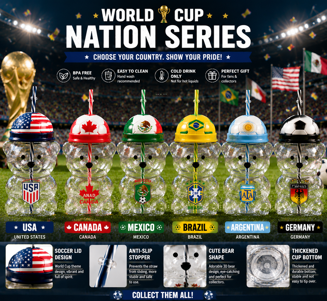 2026 World Cup Commemorative Edition Bear Cup