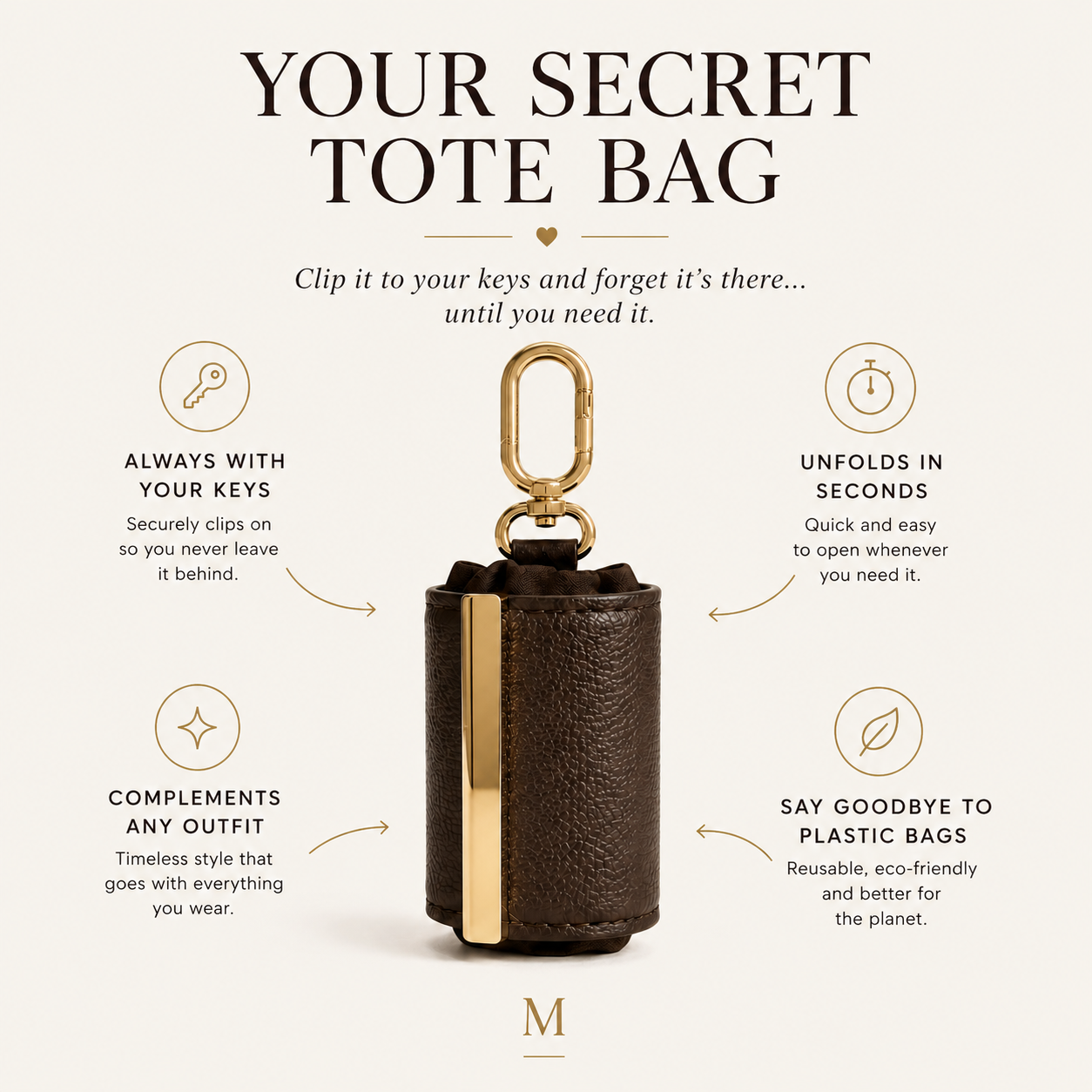 Hidden Tote Bag Charm