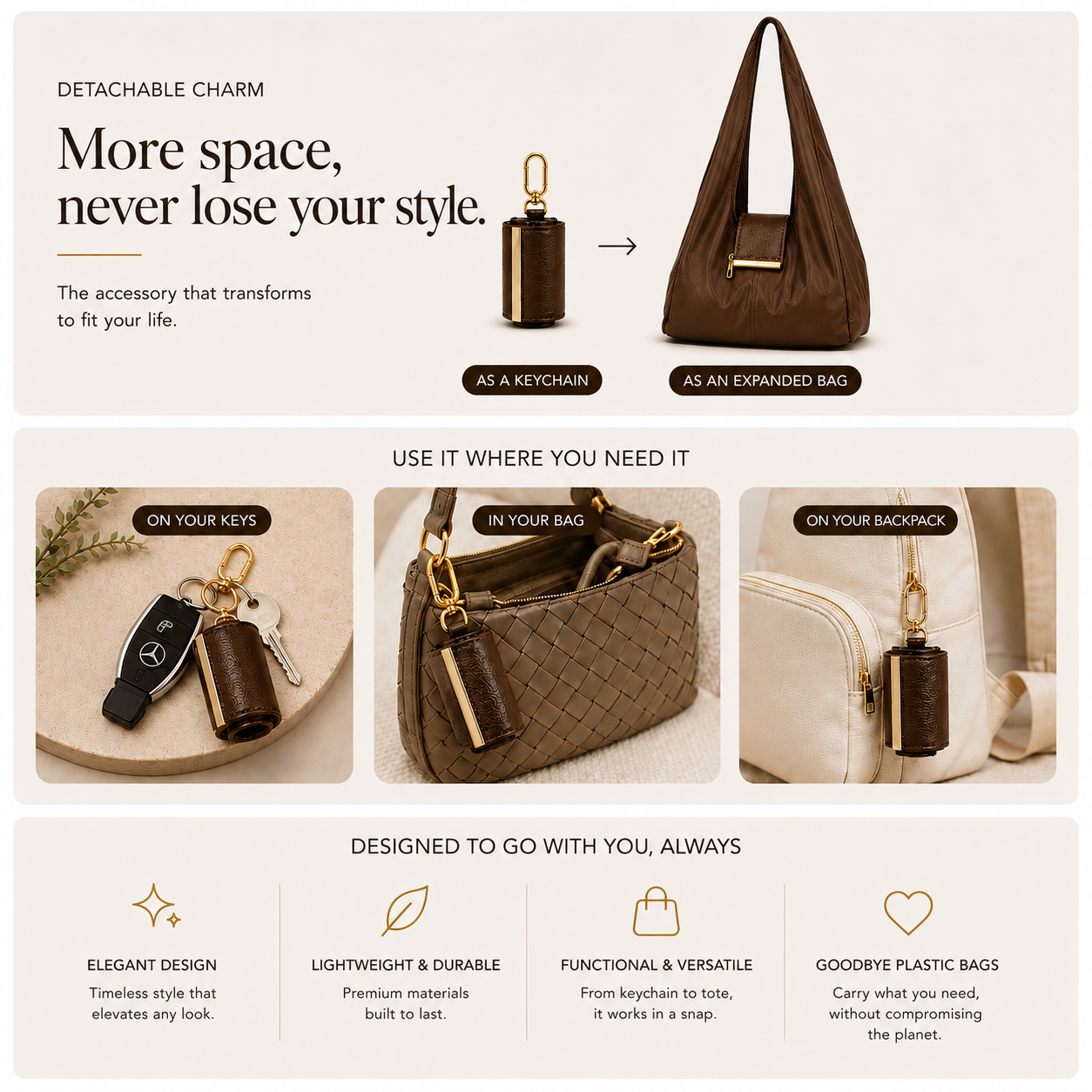 Hidden Tote Bag Charm