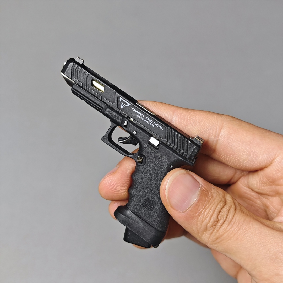 Pistol-Shaped Carry Clip Keychain
