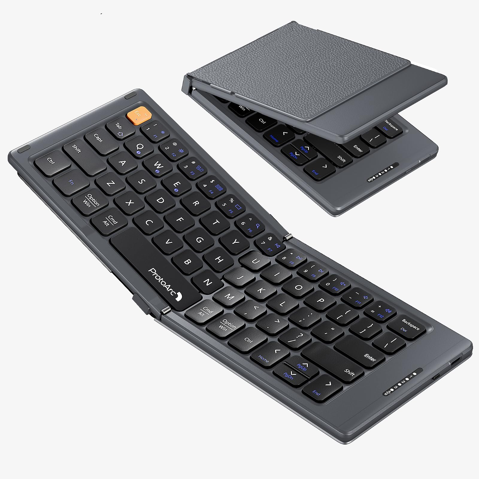 Foldable Bluetooth Keyboard with PU Leather