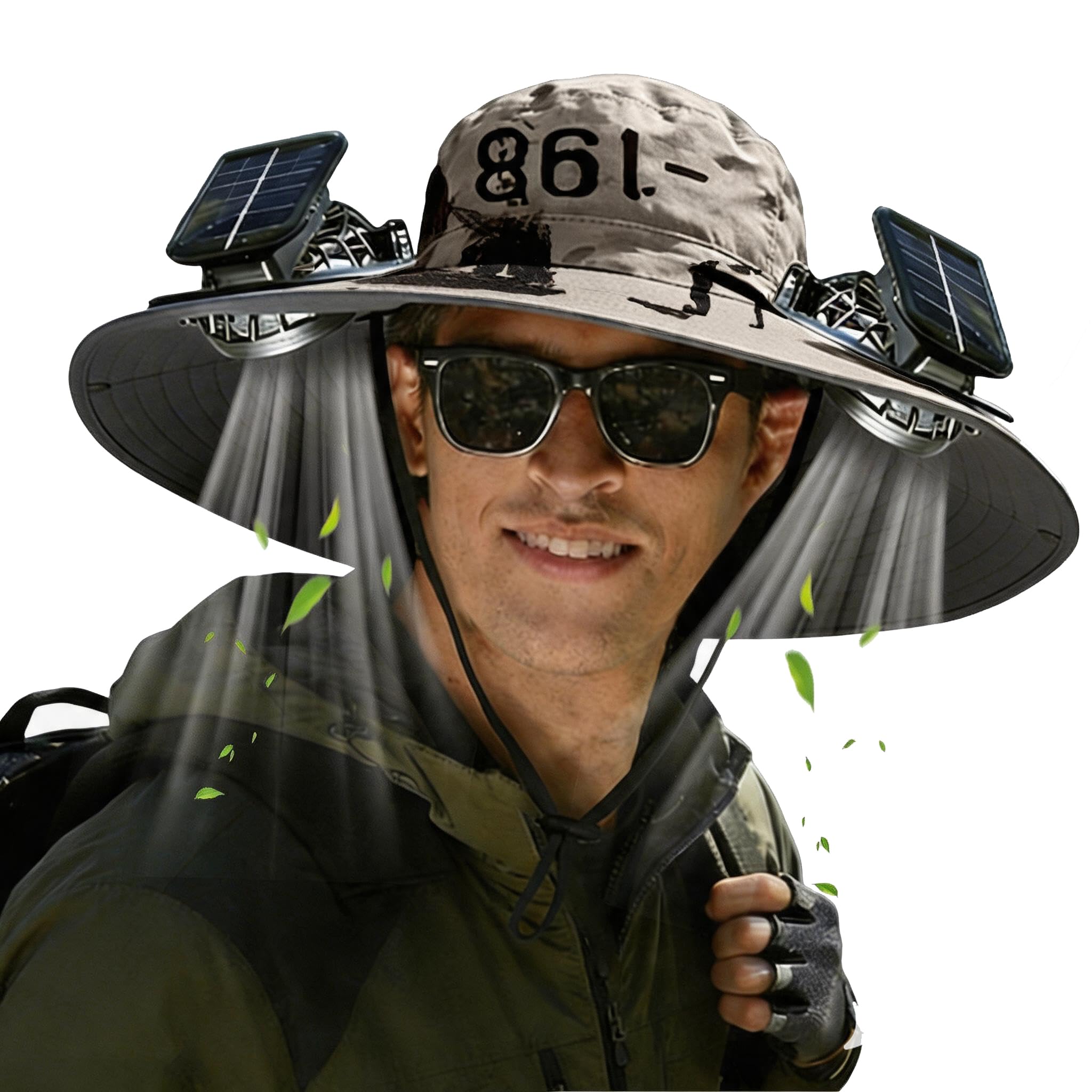 Solar Powered Hat Fan, 3-in-1 Detachable Neck Fan Hat