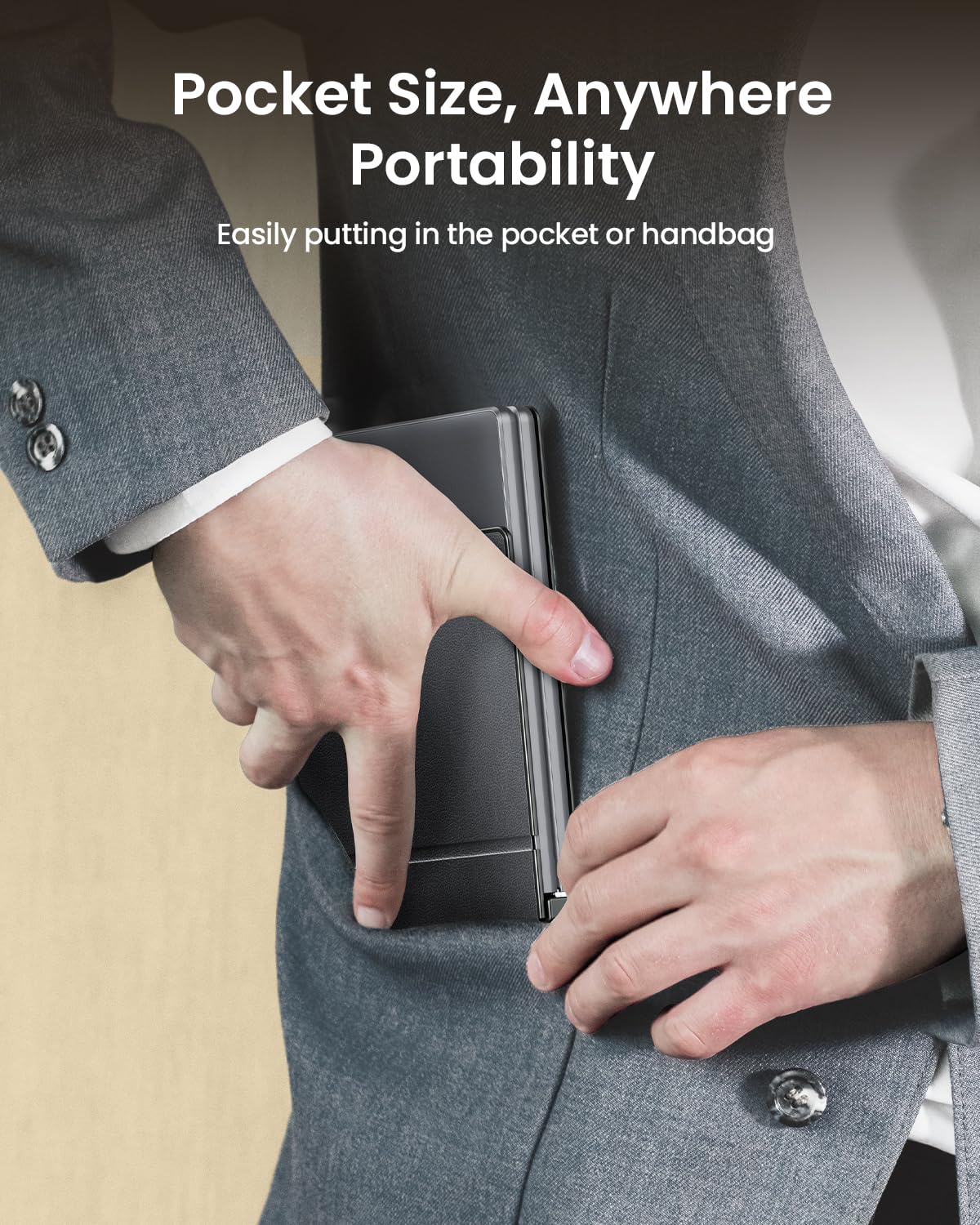 Foldable Bluetooth Keyboard with PU Leather