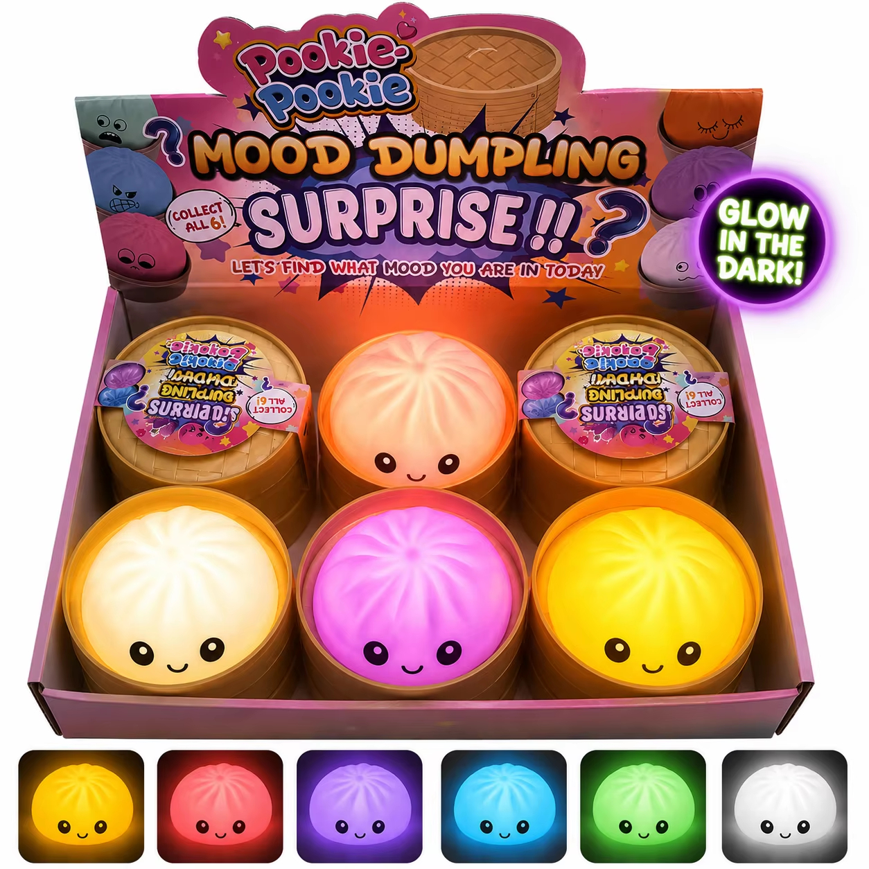 Dumpling Squishies, Squeeze Sensory Stress Relief Dumpling with Steamer Box