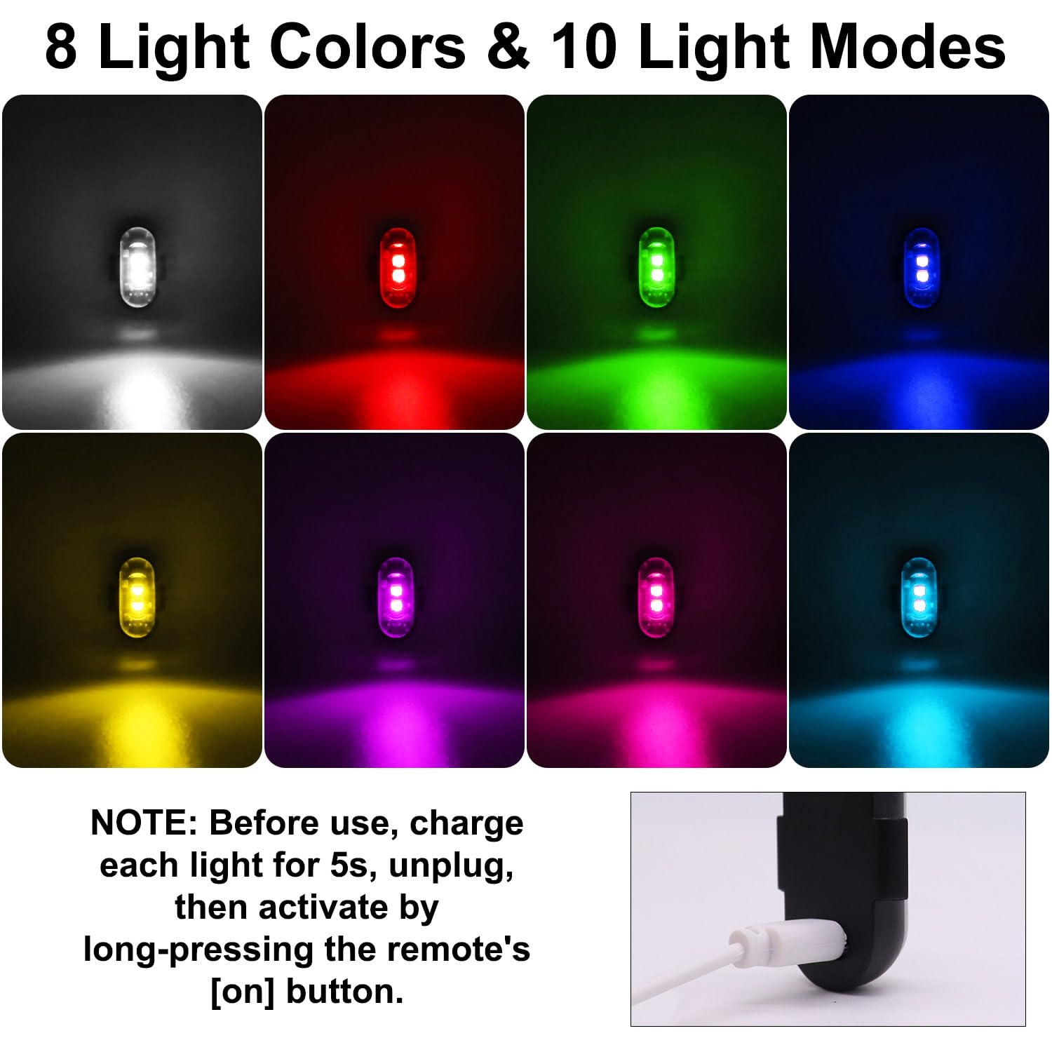 Wireless Warning 8-Color LED Strobe Light Kit