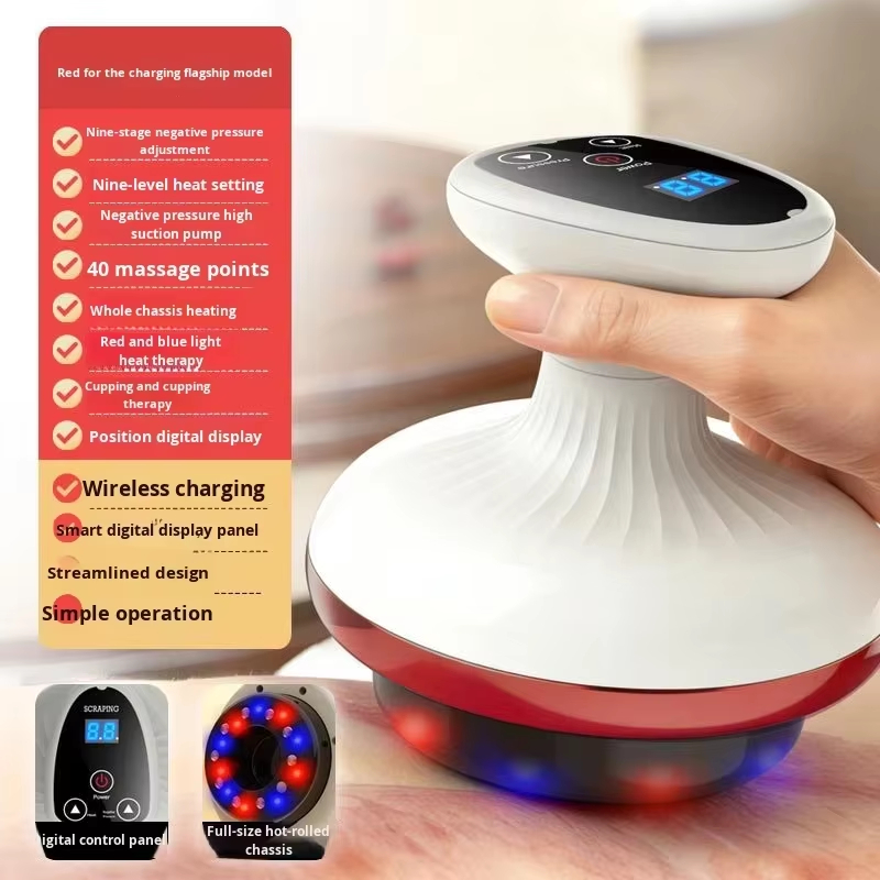 Electric Waist Shaping Cupping Machine Featuring 6 Levels of Heating for Vacuum Therapy and Anti-Cellulite Body Massager