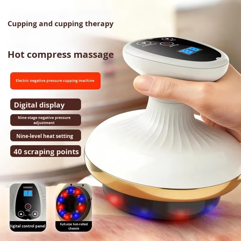 Electric Waist Shaping Cupping Machine Featuring 6 Levels of Heating for Vacuum Therapy and Anti-Cellulite Body Massager