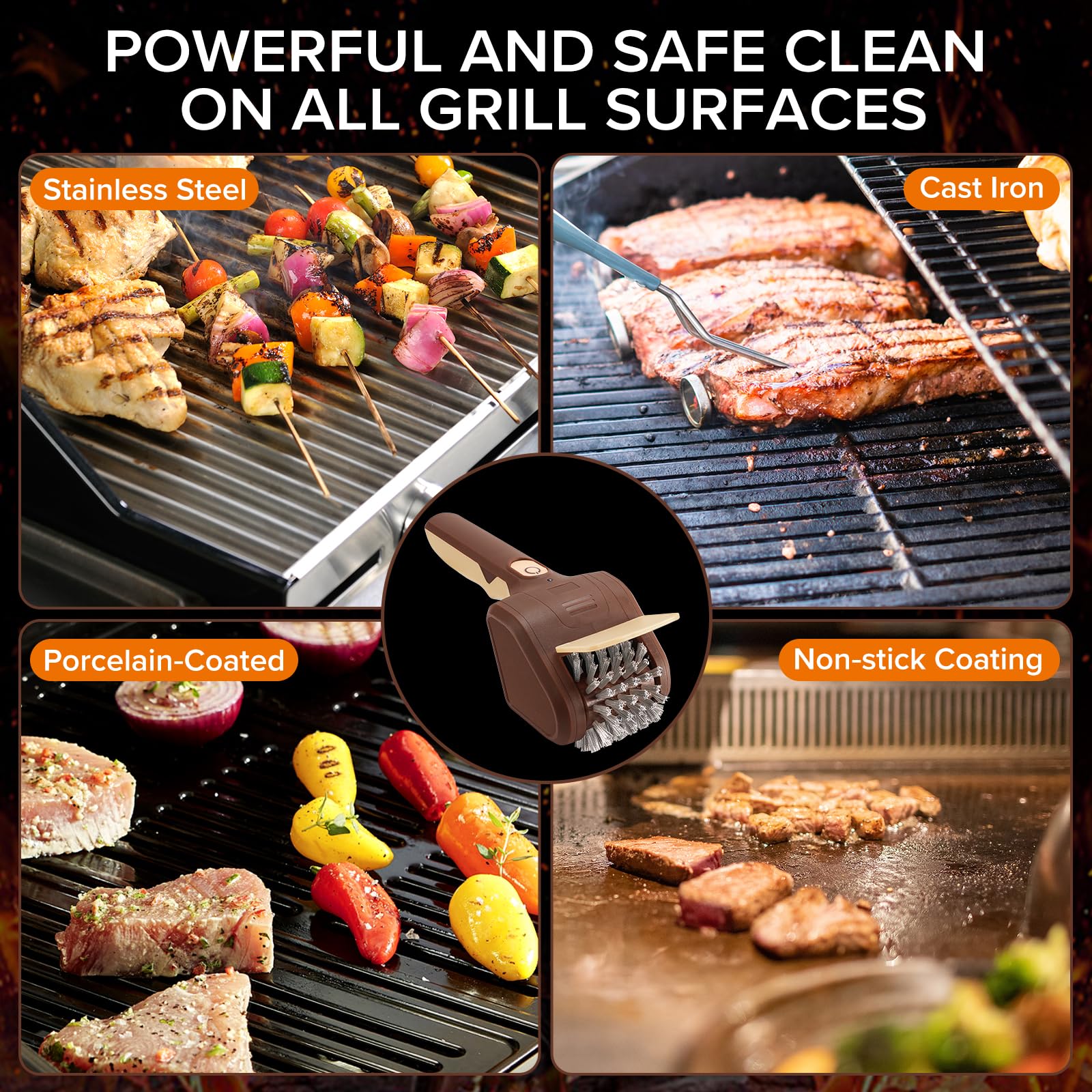 Electric Grill Brush for Outdoor Grill