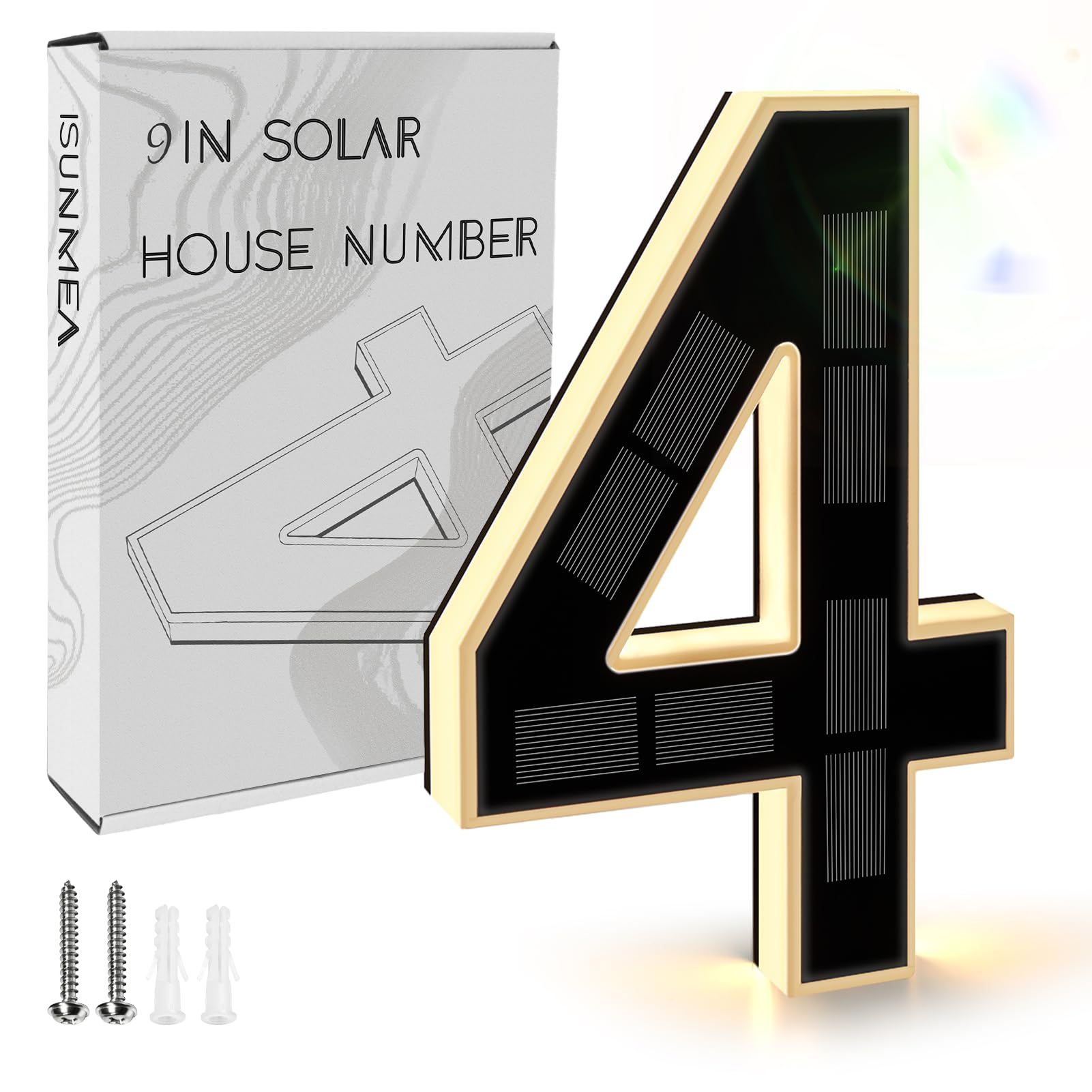 Easy To Install Solar Powered House Numbers(9 Inch)
