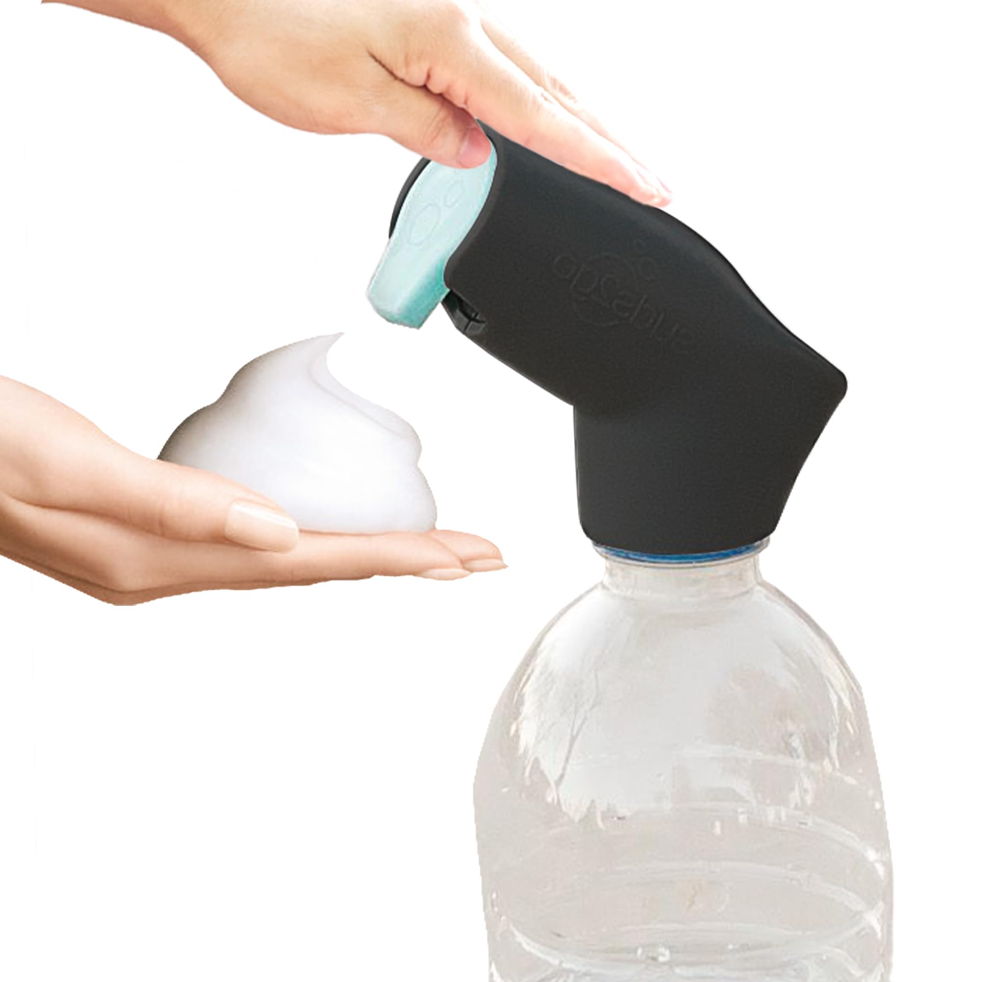 Suds2Go Refillable Caps, 2 Pack - Universal Fit Turns Most Disposable Water Bottles Into A Hand Washing Station - Includes Refillable Soap Reservoir - Conveniently Sized to Take on The Go