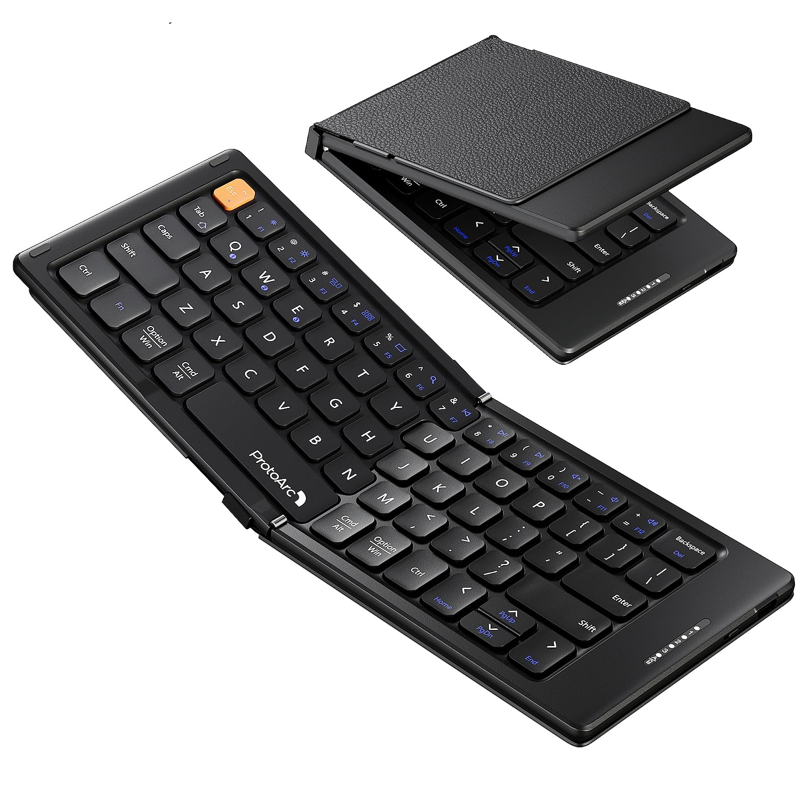 Foldable Bluetooth Keyboard with PU Leather