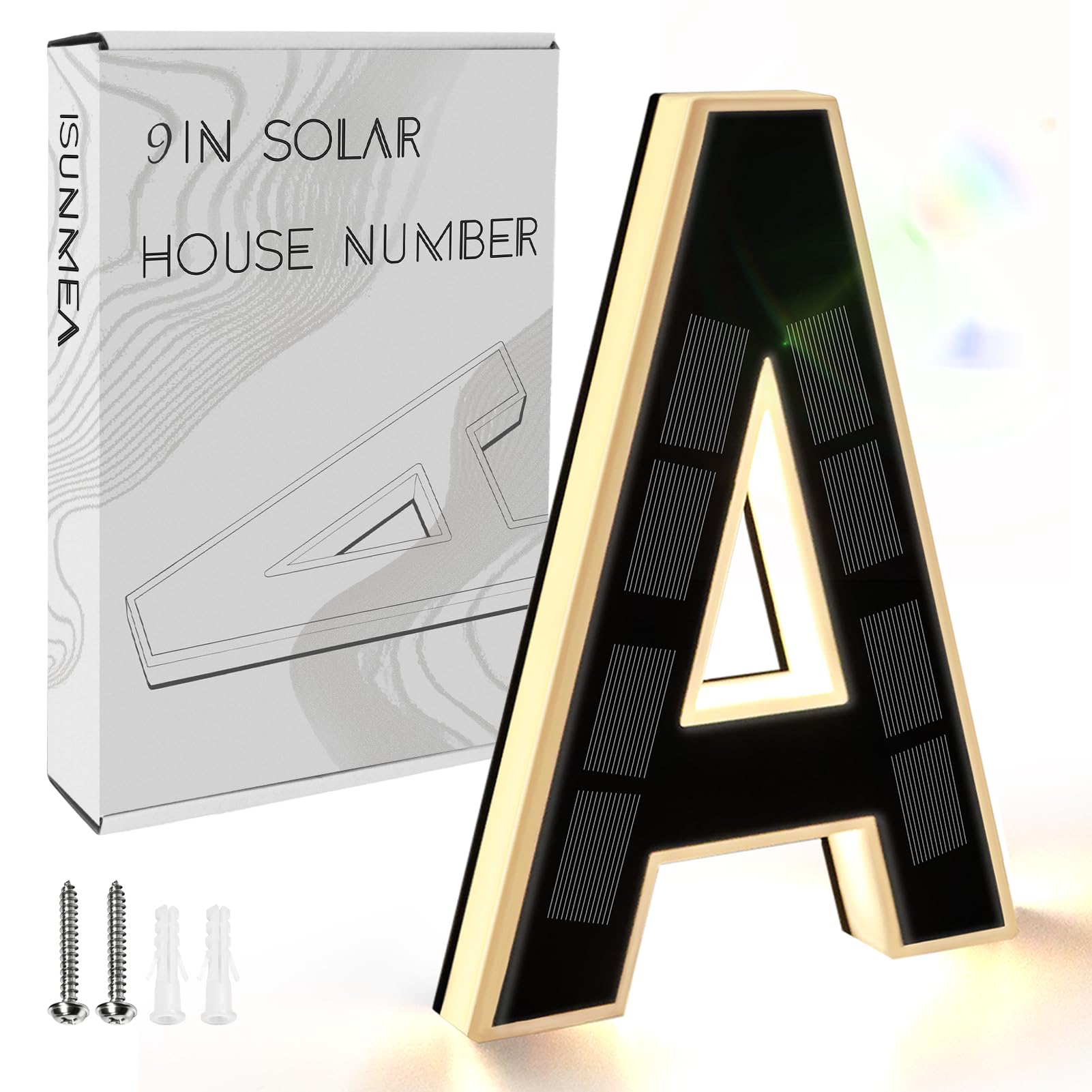 Easy To Install Solar Powered House Numbers(9 Inch)