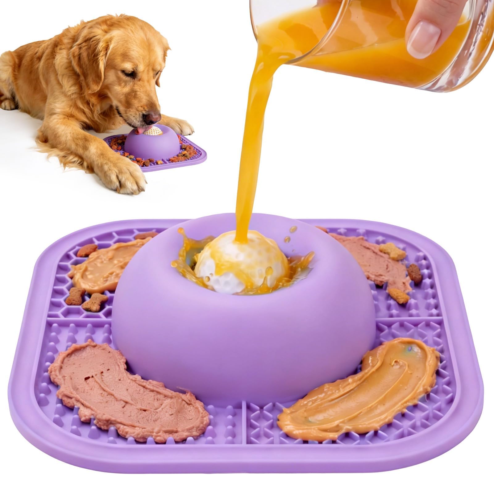 2 in 1 Slow Feeder Bowls & Lick Mat 