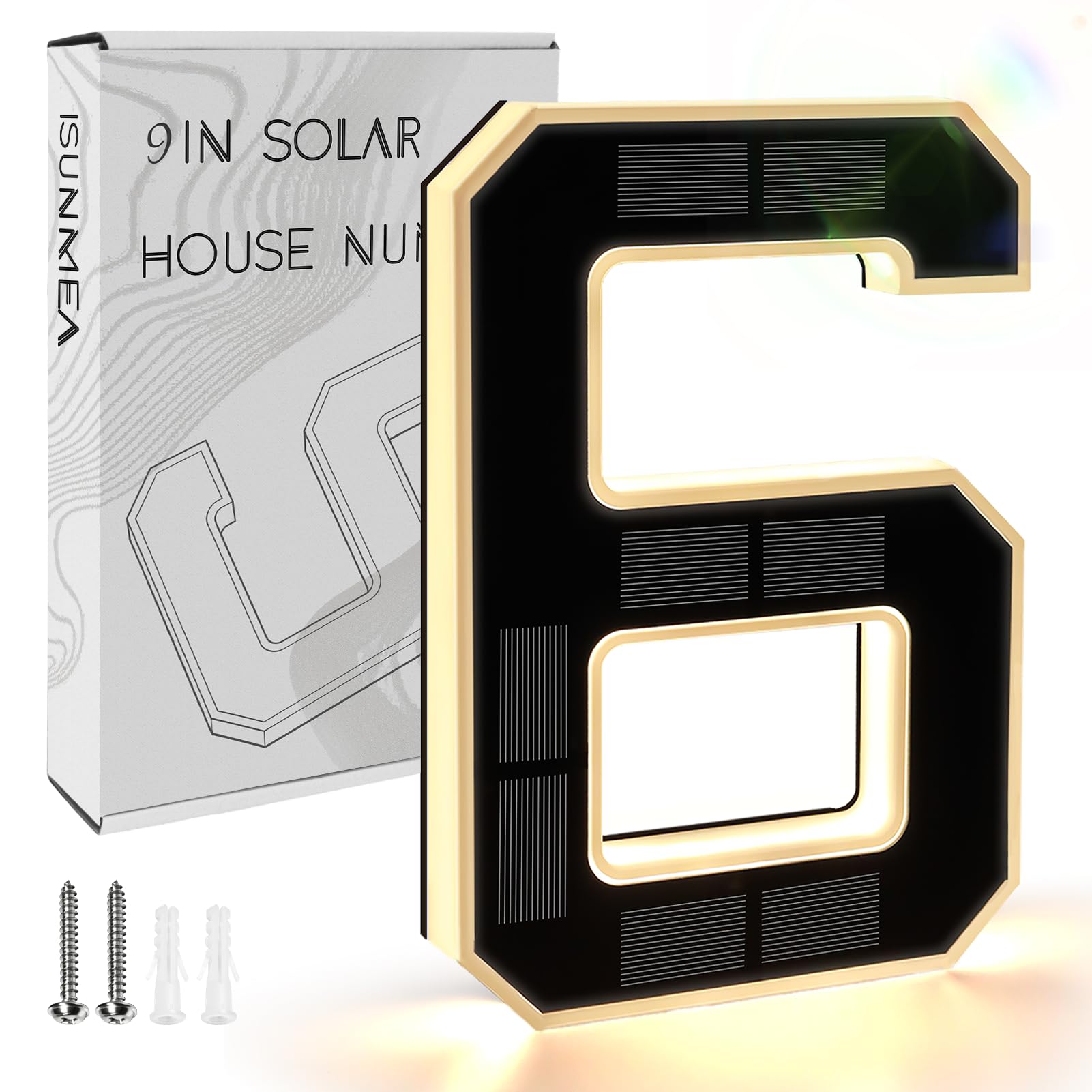 Easy To Install Solar Powered House Numbers(9 Inch)