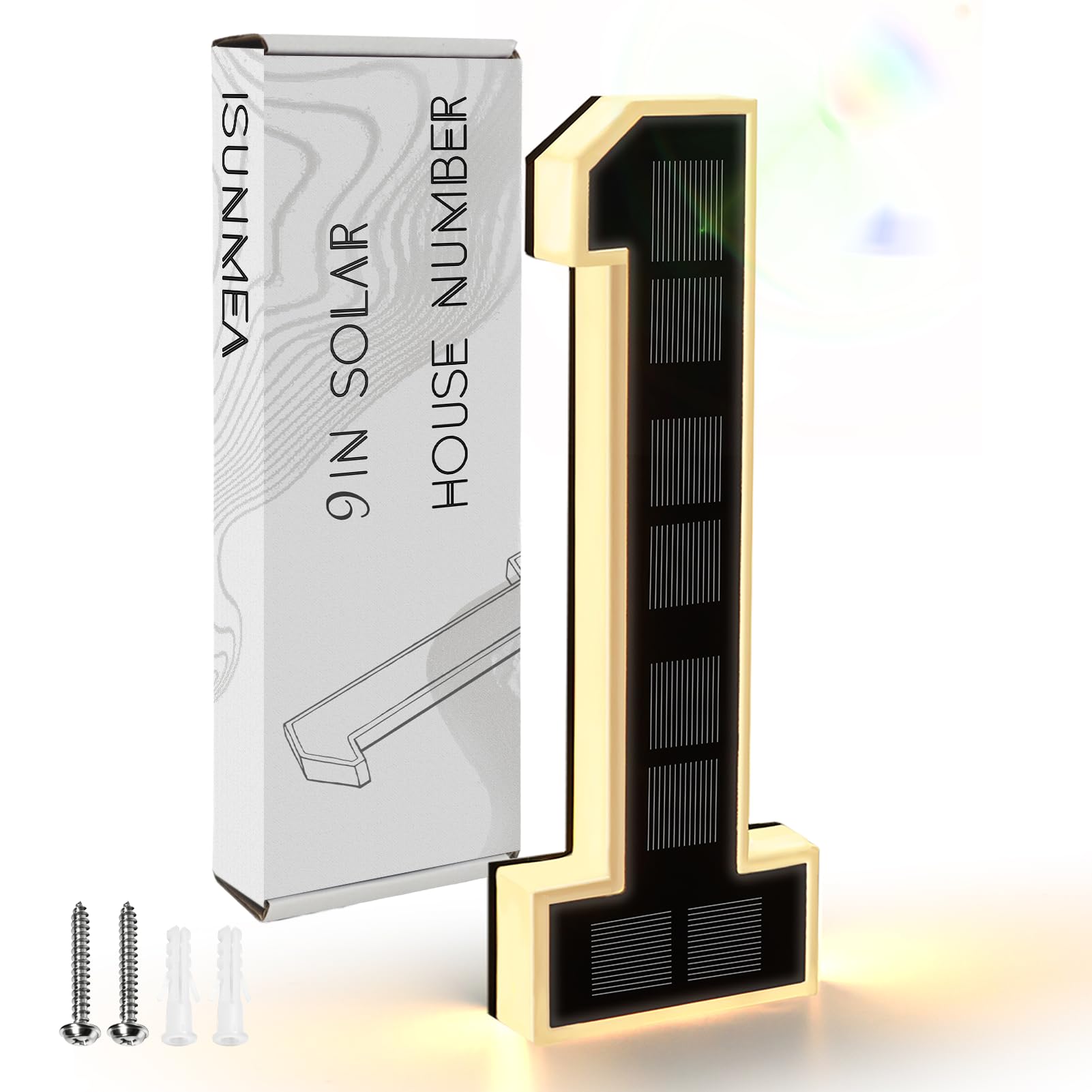 Easy To Install Solar Powered House Numbers(9 Inch)