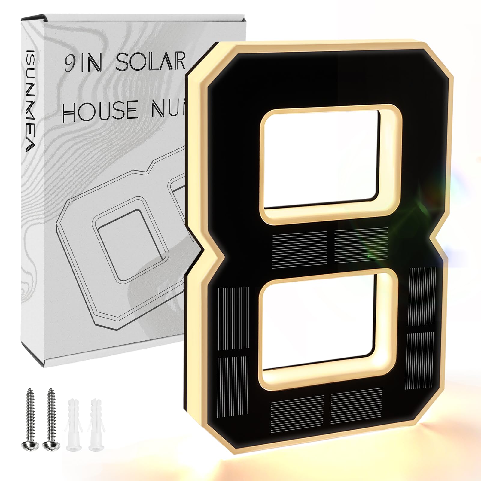 Easy To Install Solar Powered House Numbers(9 Inch)