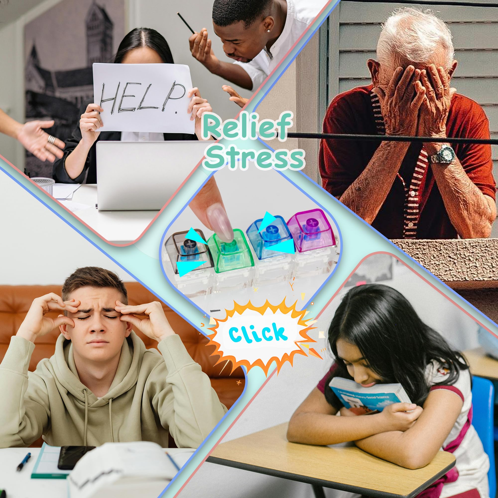 2 PCS Keyboard Fidget Toy