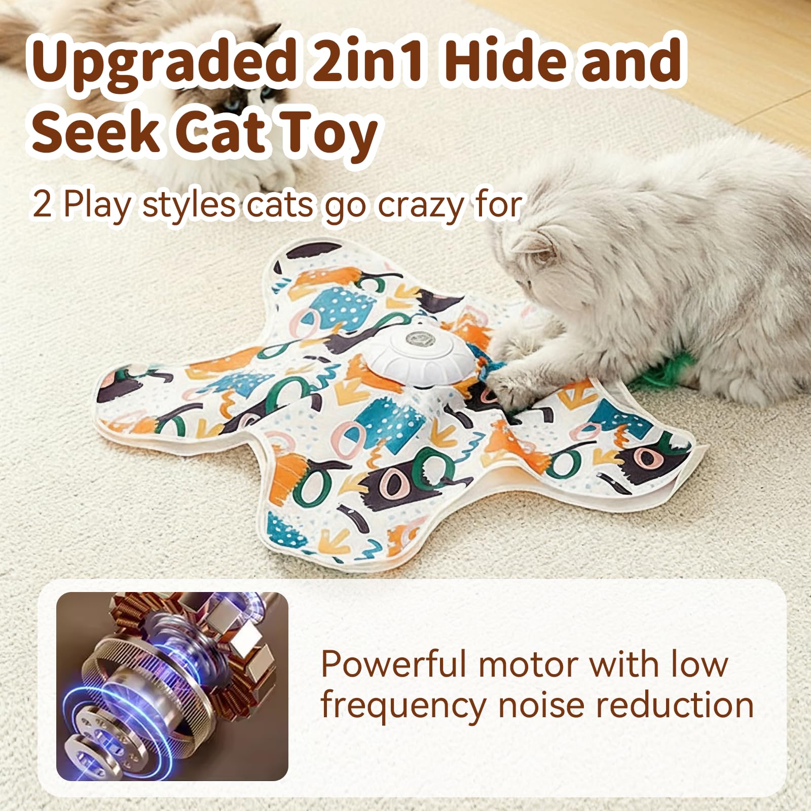 Rechargeable, Touch-Activated "Hide and Seek" Starfish Pet Toy