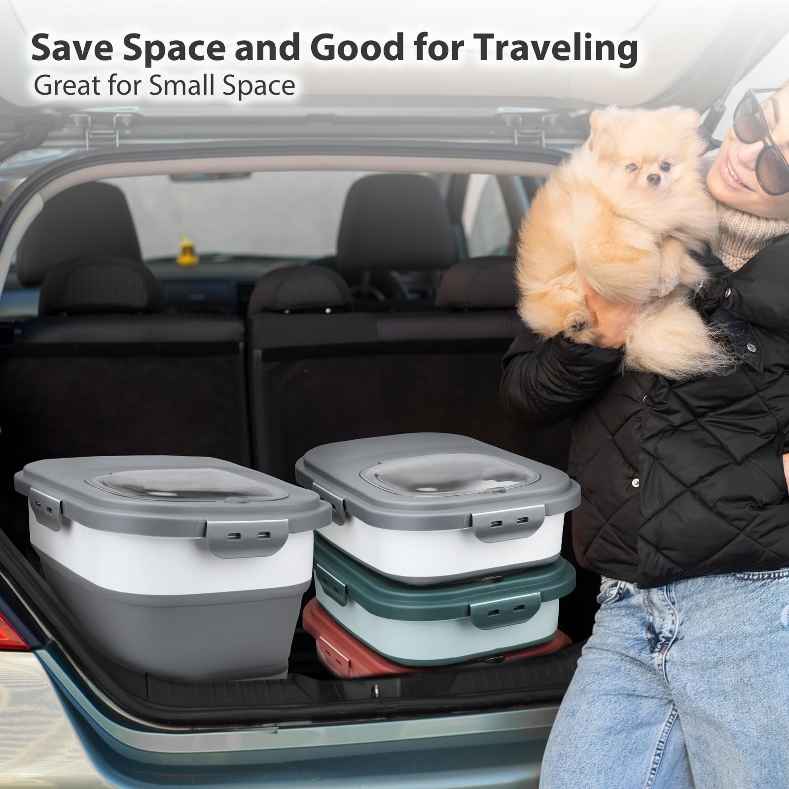 Collapsible Dog Food Storage Bin