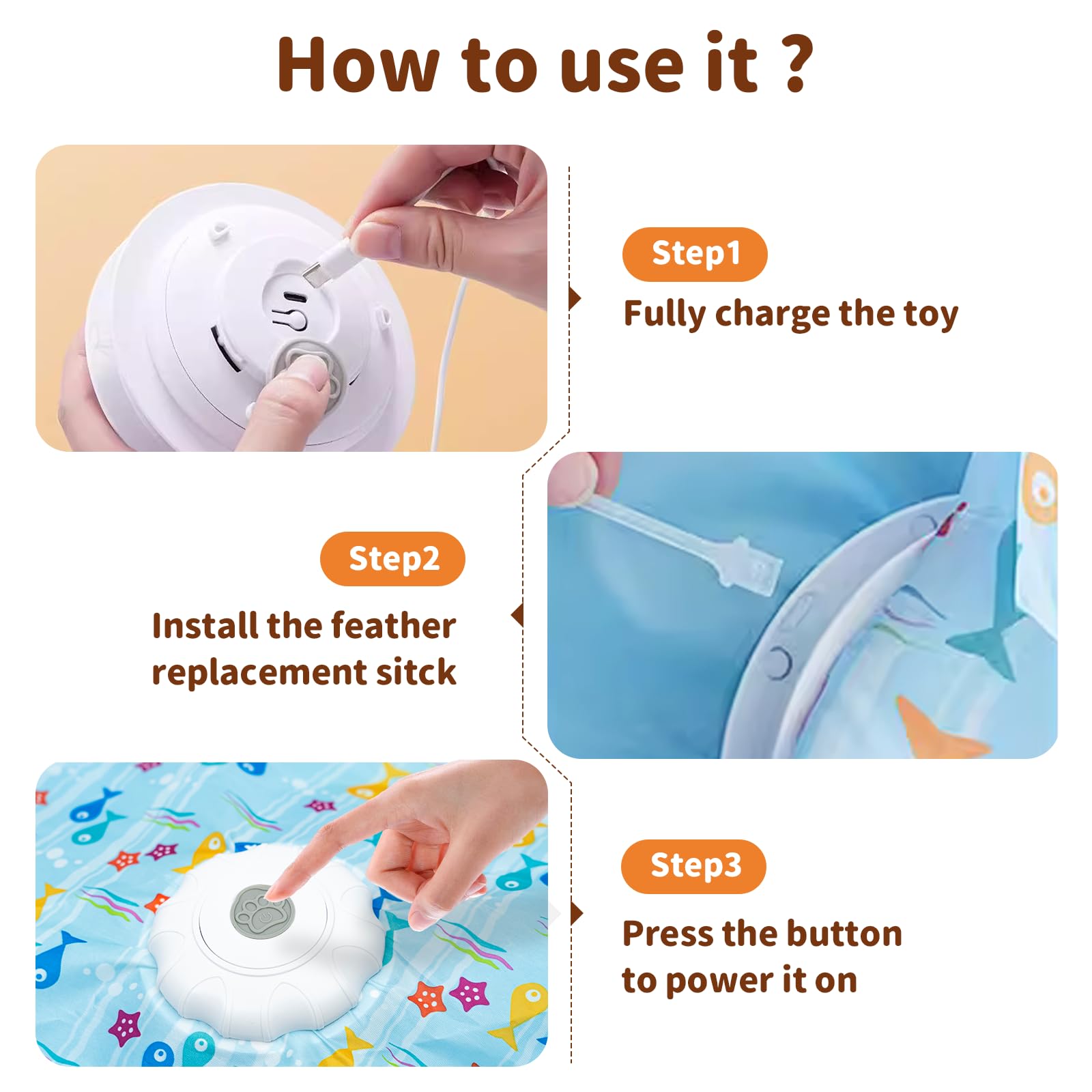 Rechargeable, Touch-Activated "Hide and Seek" Starfish Pet Toy